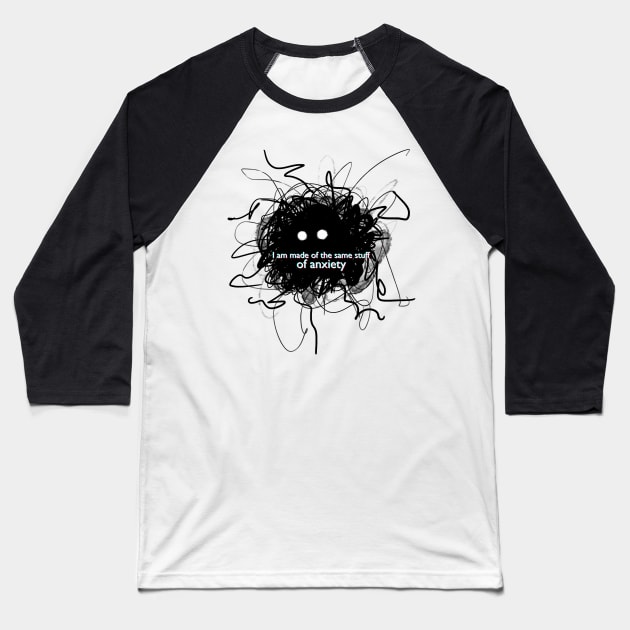 Anxiety monster Baseball T-Shirt by Blacklinesw9